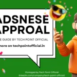 Thumbnail image showing a laptop screen with Google AdSense dashboard, a checklist, and the text 'How to Get AdSense Approval in 2025' with a professional and clean design.